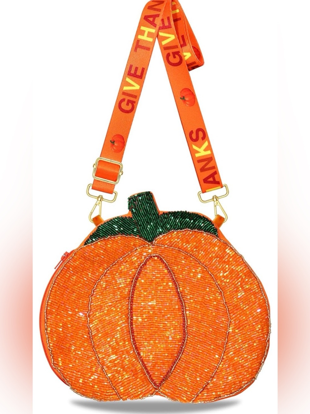 New Thanksgiving Purse Beaded Maple Leaf Fall Crossbody Shoulder Bag